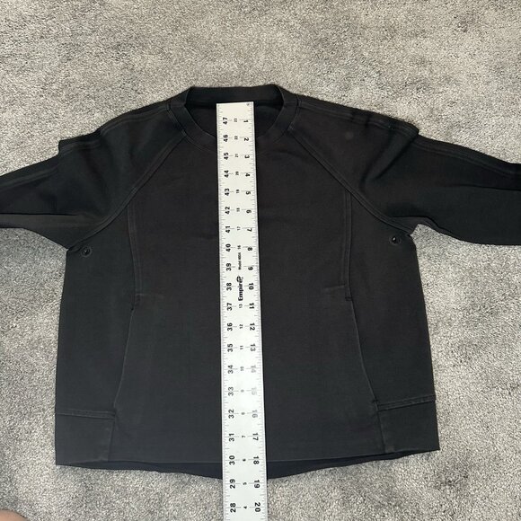 Lululemon Athletica On-Track Crew Womens 4 Black Pullover Sweatshirt - Picture 9 of 11